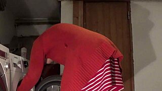 Wife receives big dick in the laundry room