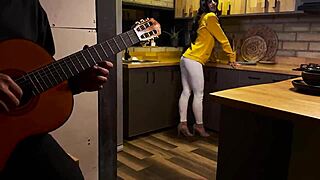 Big ass latina lets me fuck her doggy for a song!