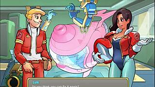 Alien Outfit Cutie Explores Interracial Dating in 3D Hentai Sauna Adventure