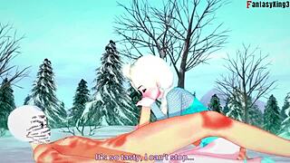 Elsa says, 'I want to suck and have sex with you.'