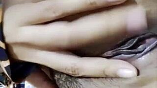 Housewife engages in steamy video call sex