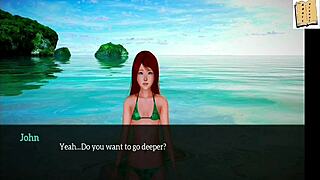 My new family 53 - bikini teen brunette small tits homemade erotic game