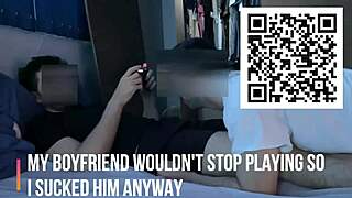 My boyfriend wouldn't stop playing PlayStation, but I was so bored I decided to join him anyway.