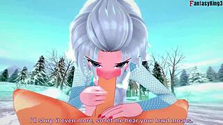 Elsa Enjoys Intense Fantasy Sex In Frozen World