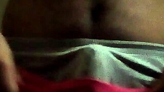 Two guys masturbate together wearing neighbor and sister panties