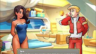 Alien Outfit Cutie Explores Interracial Dating in 3D Hentai Sauna Adventure