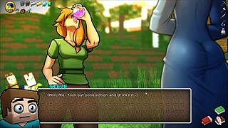 Hornycraft Parody Hentai Game Pornplay Ep 42 Merchant Fucked By A Big Futanari Cock