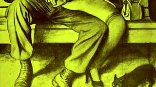 Retro vintage comic drawings from antique anime hentai