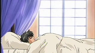 that anime teen is bent over, getting her pussy toyed until she's soaking wet, she moans in the cartoon.