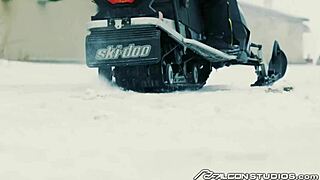 Hot hunk threesome contrasts sloppy pig roast