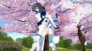 garie and maria have intense futanari sex with eve and micha