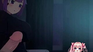 Anime boyfriend comes over to suck and fuck his friend