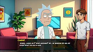 morty's sister squirts in the shower in portal parody hentai game