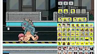 Petite babe gets creampied in Orgak hentai game threesome gangbang?