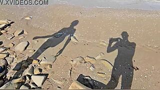 Getting fucked by huge cock on nude beach