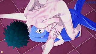 I watched Momo and Nejire with Izuku in intense sex