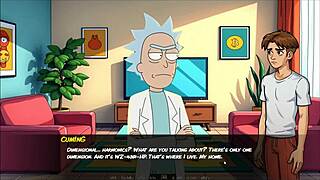 morty's sister squirts in the shower in portal parody hentai game