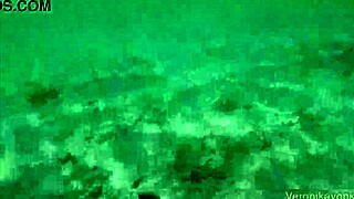 Public exhibitionist German teen VeronikaVonk flashes big boobs at sea 😜