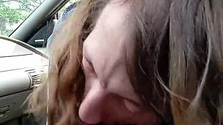 giving sloppy blowjob to buddy in car 😏