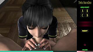 Let's get this order right with twin succubus in episode 5 of hentai.