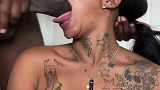 Brunette BBW stuns at casting, then deep throats massive BBC after interview.