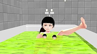 koko a动漫浴室全裸自慰高潮