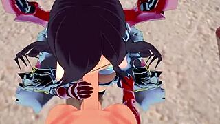 Friedrich der Große sucking and sex in Azur Lane fantasy.