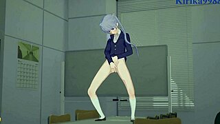 aoba suzukaze and hifumi takimoto start with masturbation leading to intense futanari creampie in new game hentai