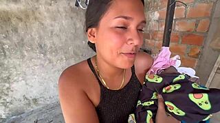 Neighbor Bent Over For Deepthroat And Sex In Public Outdoor Setting