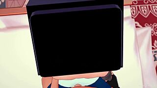 Sweet tv woman ready to fuck in hentai 3d parody