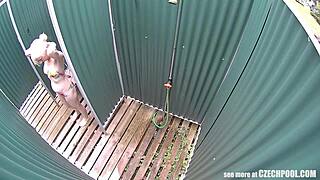 Blonde MILF Caught on Spy Cam at Pool! Shocking!