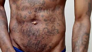 Want to see this ebony guy's monster cock solo masturbation end in a huge cumshot?