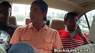 gay black guy jizzing on his big cock after interracial group fun