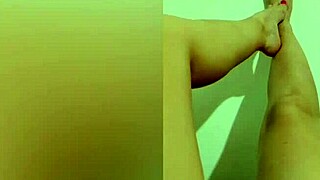 cute girl shows her legs and relaxes alone