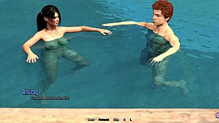 Crazy Step Sister Swimming Naked in the Forest and Got Caught - 3D Hentai Animated Porn - Life in Santa County