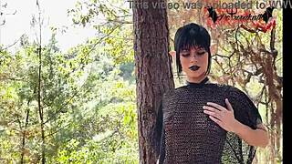 Gothic Elf Slut Masturbating in the Forest, Wanna See Her Bent Over in Nature?
