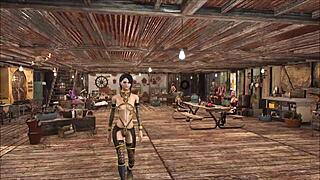 chyler leigh models fallout 4 fashion as a top brunette in anime style