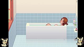 She gives blowjobs in the bathroom then joins me in the shower