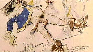 Retro Vintage Erotic Cartoon Anime Hentai Illustration