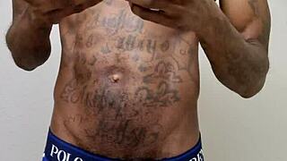 Want to see this ebony guy's monster cock solo masturbation end in a huge cumshot?