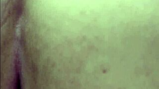 Hidden camera captures mature woman's emotional bathroom moment