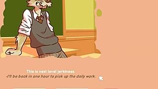 Anal plug in classroom public scene