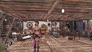 chyler leigh models fallout 4 fashion as a top brunette in anime style