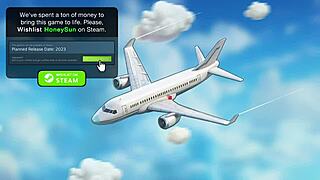 check out this honeysun gameplay with redhead stewardess in cosplay