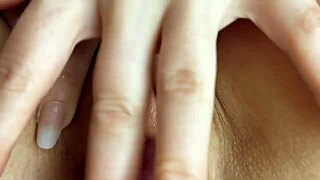 Hot couple's extreme close-up creampie in steamy sex
