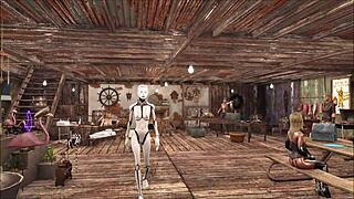 chyler leigh models fallout 4 fashion as a top brunette in anime style