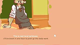 Anal plug in classroom public scene