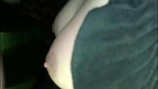 Crossdresser fucks small woman in nature