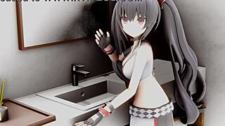 blabla has fun with her favorite fan in 3d cartoon game