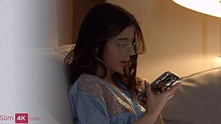 Megan Glock gets wild in a threesome with boyfriend and friend